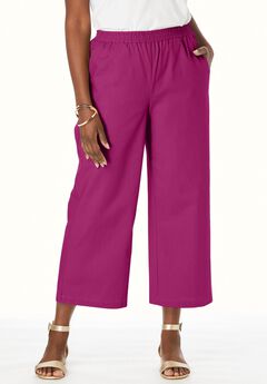 Wide Leg Linen Crop Pant