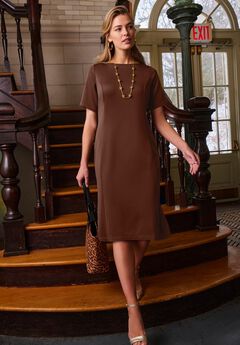 Perfect Ease Short-Sleeve Shift Dress