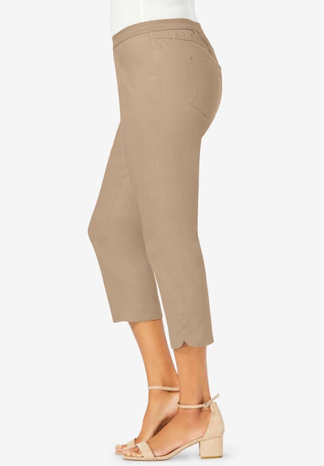 Curved Hem Crop Jeggings, , alternate image number null