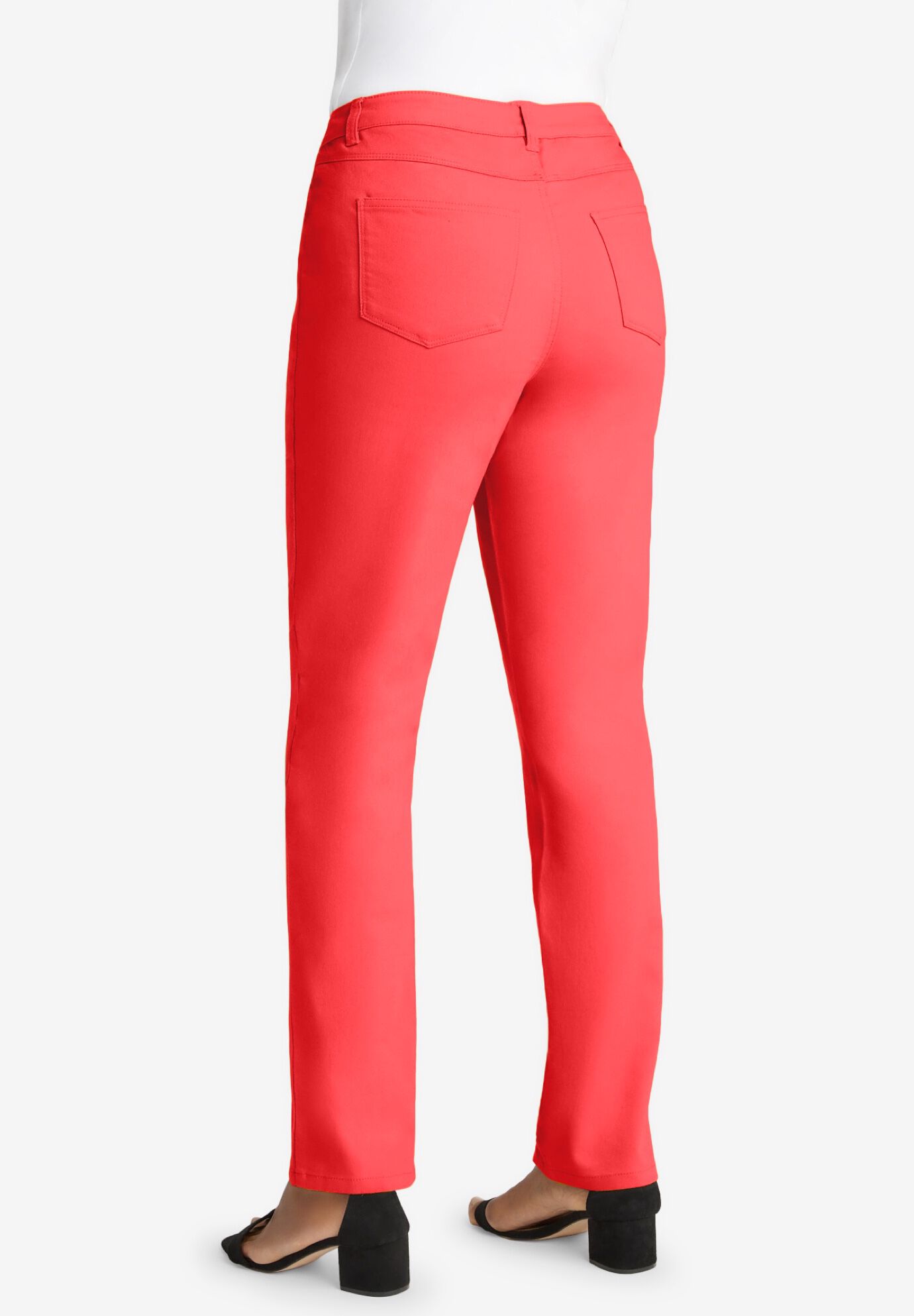 True Fit Stretch Denim Straight Leg Jean, SOFT GERANIUM, on-hover image number 1