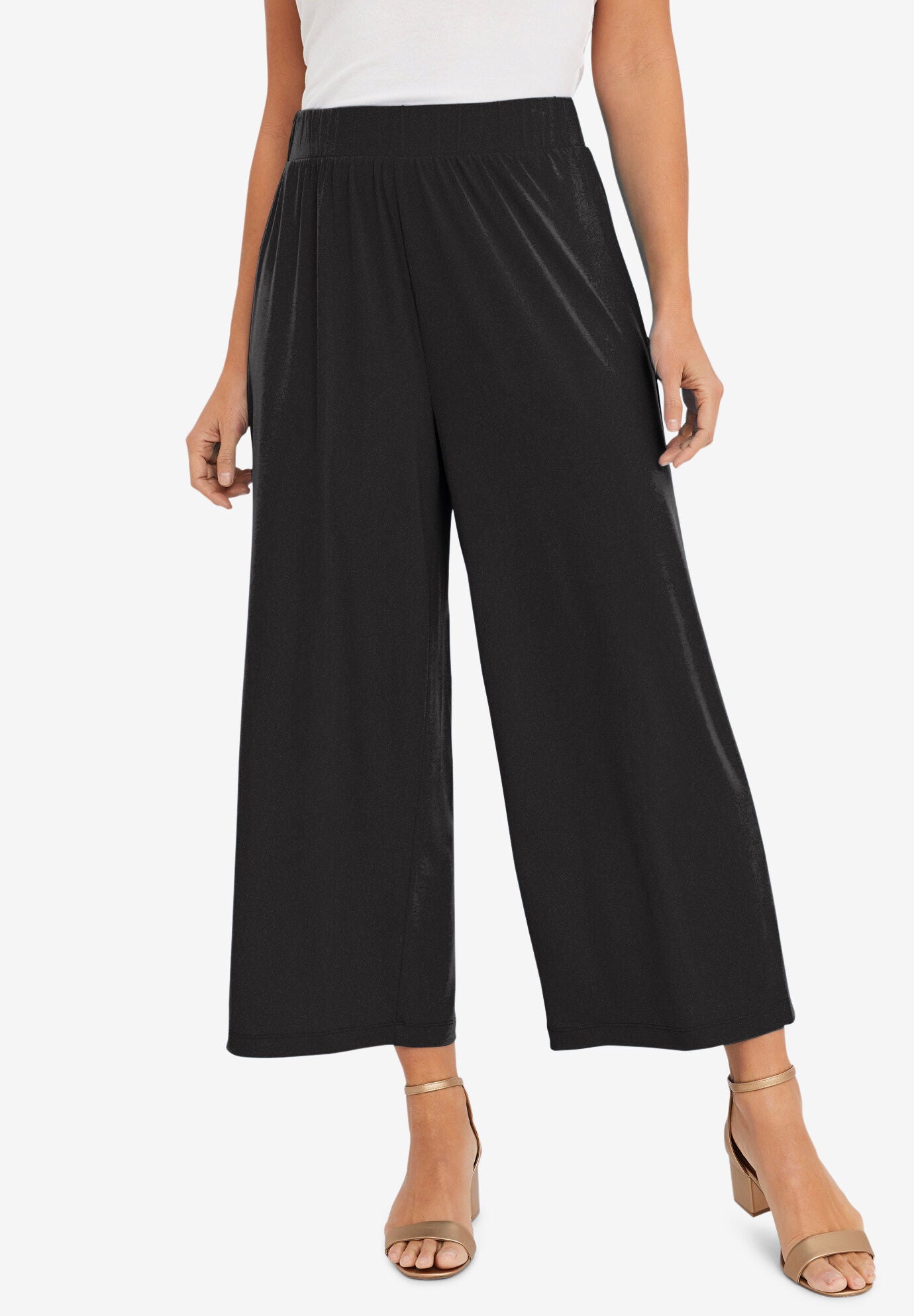 Roamans wide leg pants hot sale