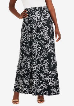 Stretch Knit Maxi Skirt