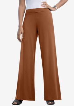 Stretch Knit Wide Leg Pant