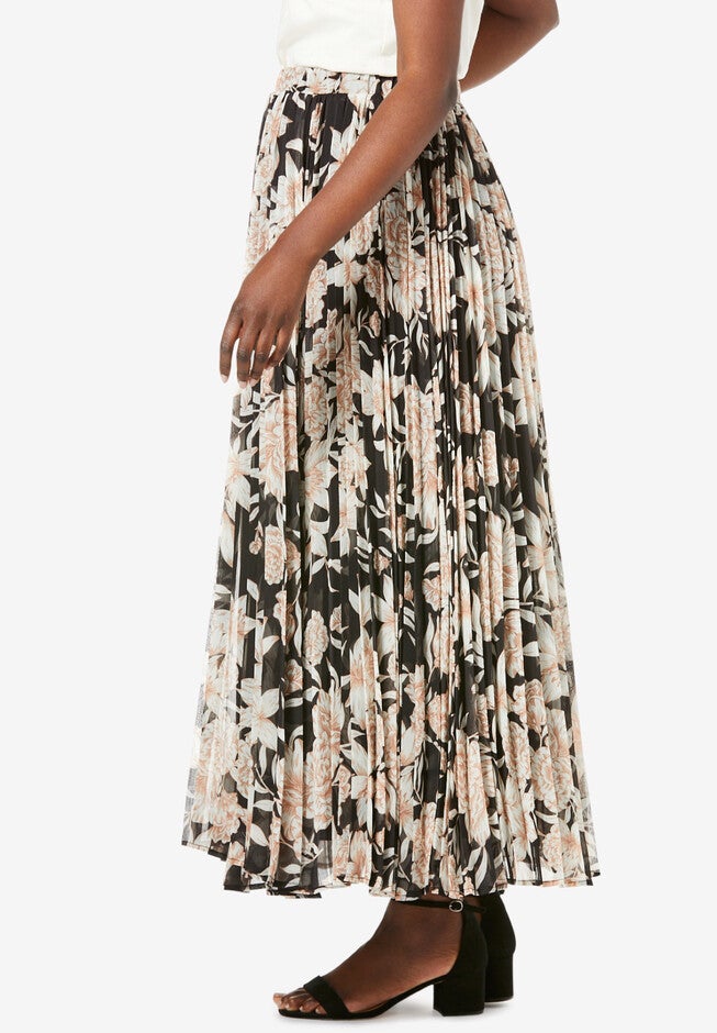 Pleated Maxi Skirt, , alternate image number 2