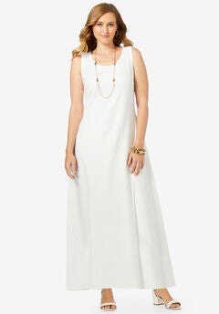 Stretch Cotton Tank Maxi Dress