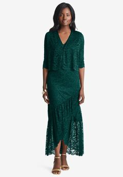 2-Piece Lace Tulip Jacket Dress
