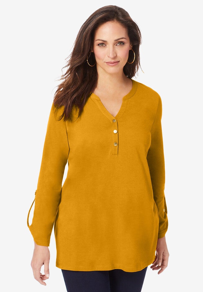Henley Tunic, RICH GOLD, hi-res image number null
