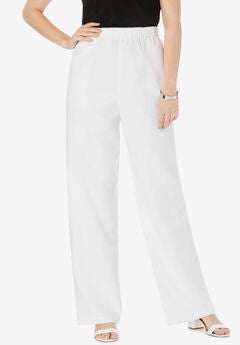 Plus Size White Ankle Pants