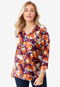Plus Size 3 4 Sleeves