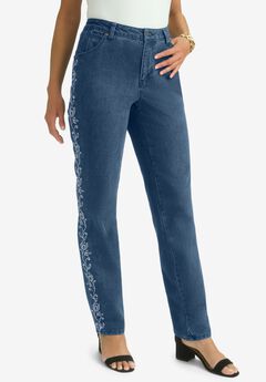 Classic Cotton Denim Straight-Leg Jean