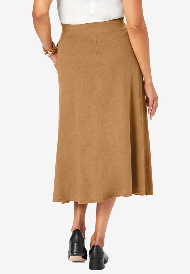 A-Line Cashmere Skirt, , on-hover image number null