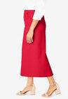 Classic Cotton Denim Midi Skirt, , alternate image number null