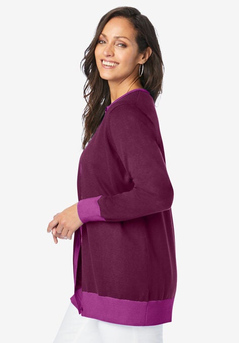 Fine Gauge Cardigan, , alternate image number null