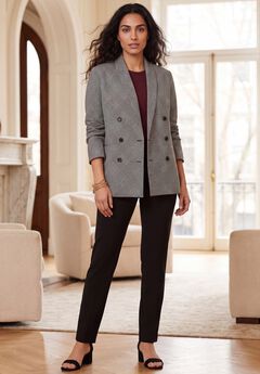 Double-Breasted Stretch Crepe Pantsuit