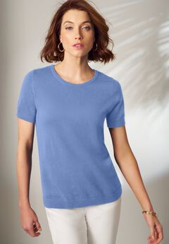 Fine Gauge Crewneck Knit Shell