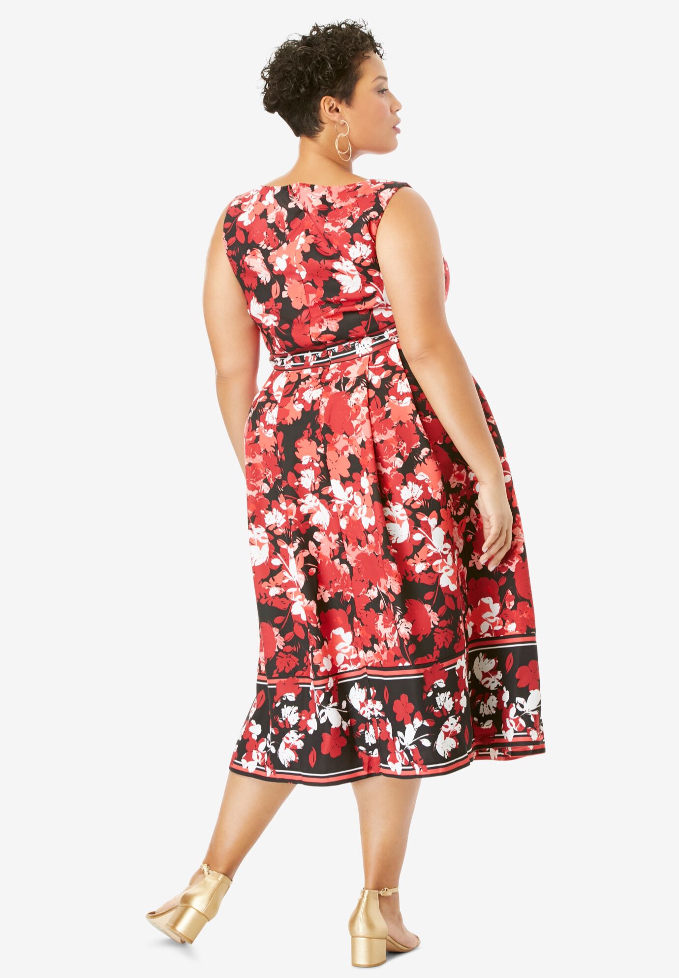 Fit & Flare Fashion Dress, , on-hover image number 1