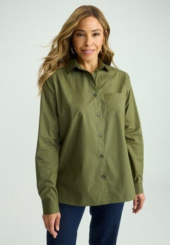 Stretch Cotton Oversized Shirt