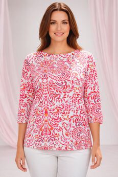 Stretch Cotton Boatneck Tunic