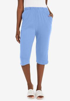 Plus Size Blue Jean Capris