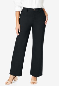 True Fit Stretch Denim Wide Leg Jean