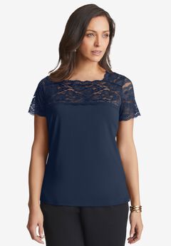 Plus Size Lace Tank Tops