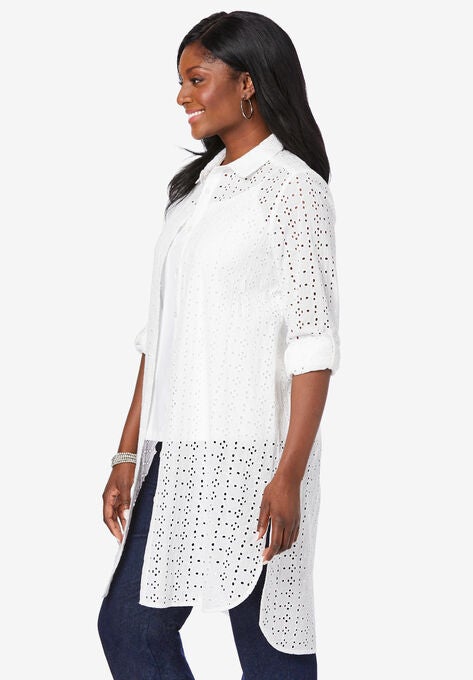 Eyelet Mega Tunic, , alternate image number null