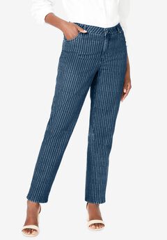 True Fit Stretch Denim Straight Leg Jean