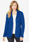 Cable Blazer Sweater, DARK SAPPHIRE, hi-res image number null