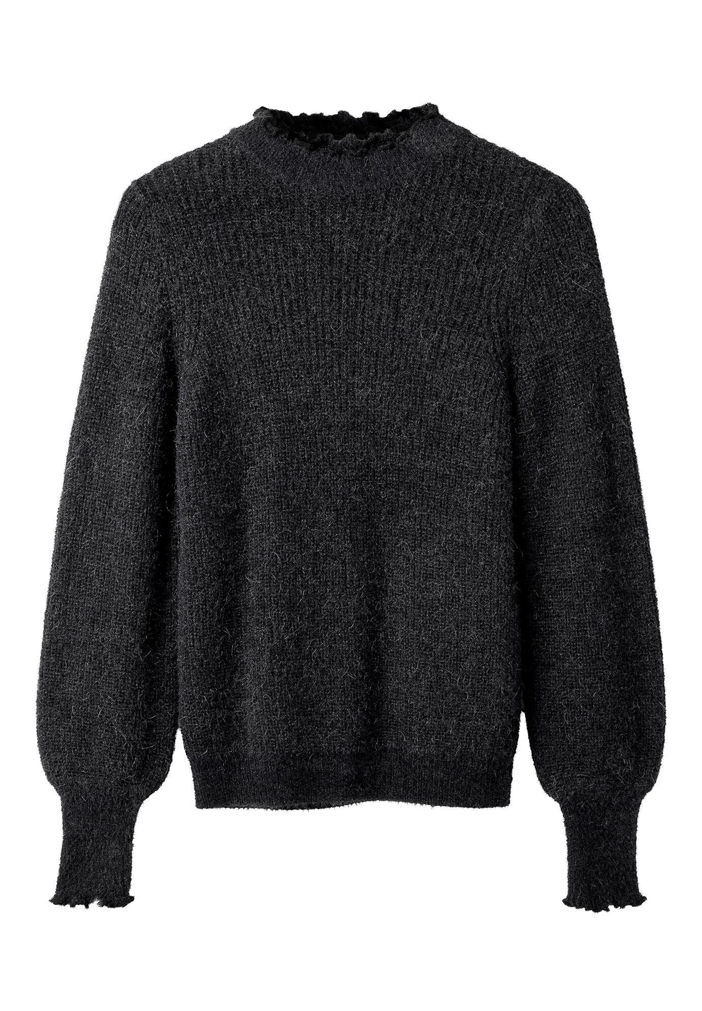 Lofty Mockneck Sweater, BLACK, alternate image number 3