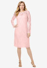 Lace Shift Dress, SOFT BLUSH, hi-res image number null