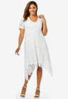 Lace Handkerchief Dress, WHITE, hi-res image number null
