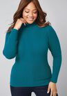 Ribbed Cotton Turtleneck, , alternate image number null