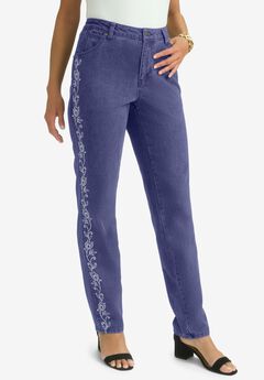 Classic Cotton Denim Straight-Leg Jean