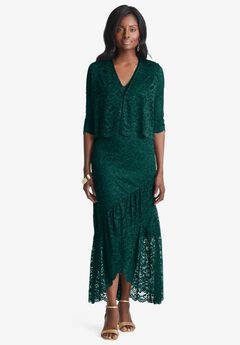2-Piece Lace Tulip Jacket Dress