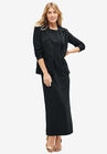 Single Breasted Maxi Jacket Dress, BLACK, hi-res image number null