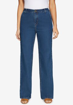 True Fit Stretch Denim Wide Leg Jean