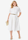 Eyelet Shirt Dress, , alternate image number null