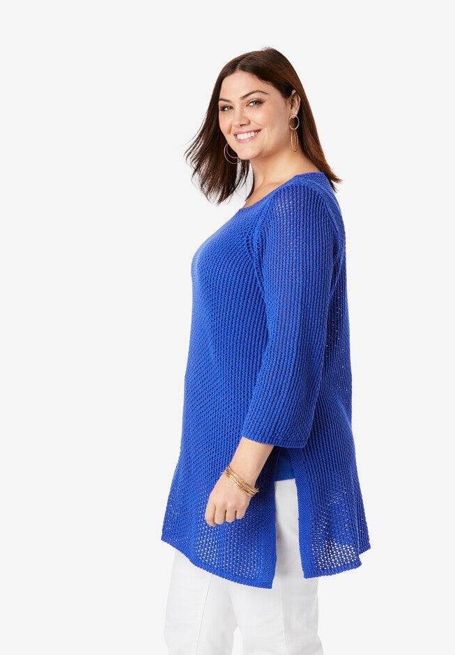 Crochet Pullover, , alternate image number 2