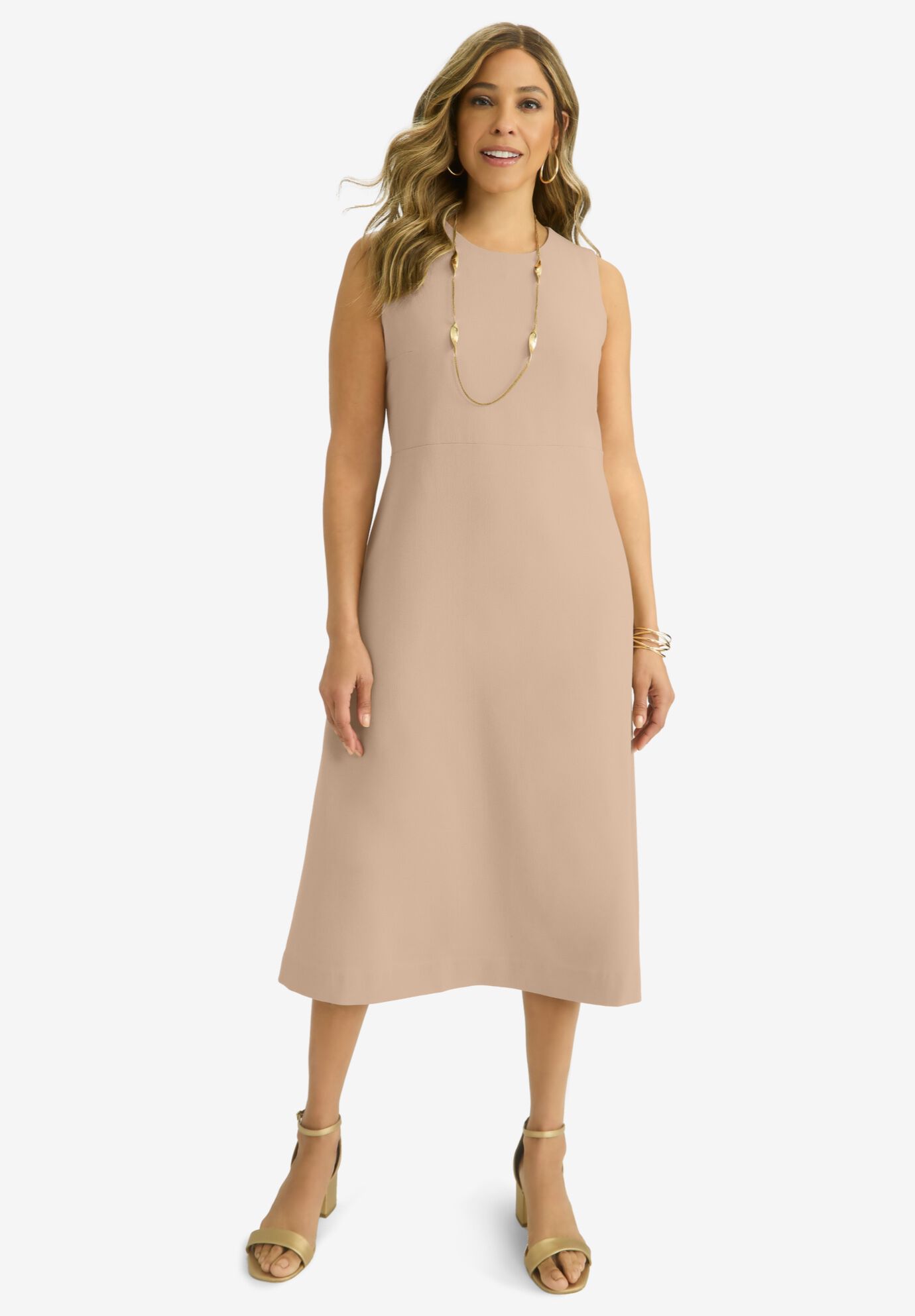 Cropped Jacket Dress, NEW KHAKI, alternate image number 3