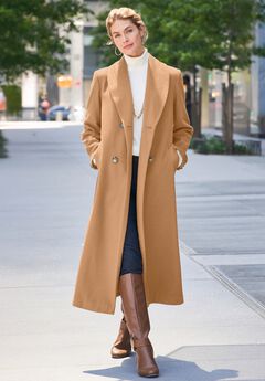Long Shawl Collar Wool Coat