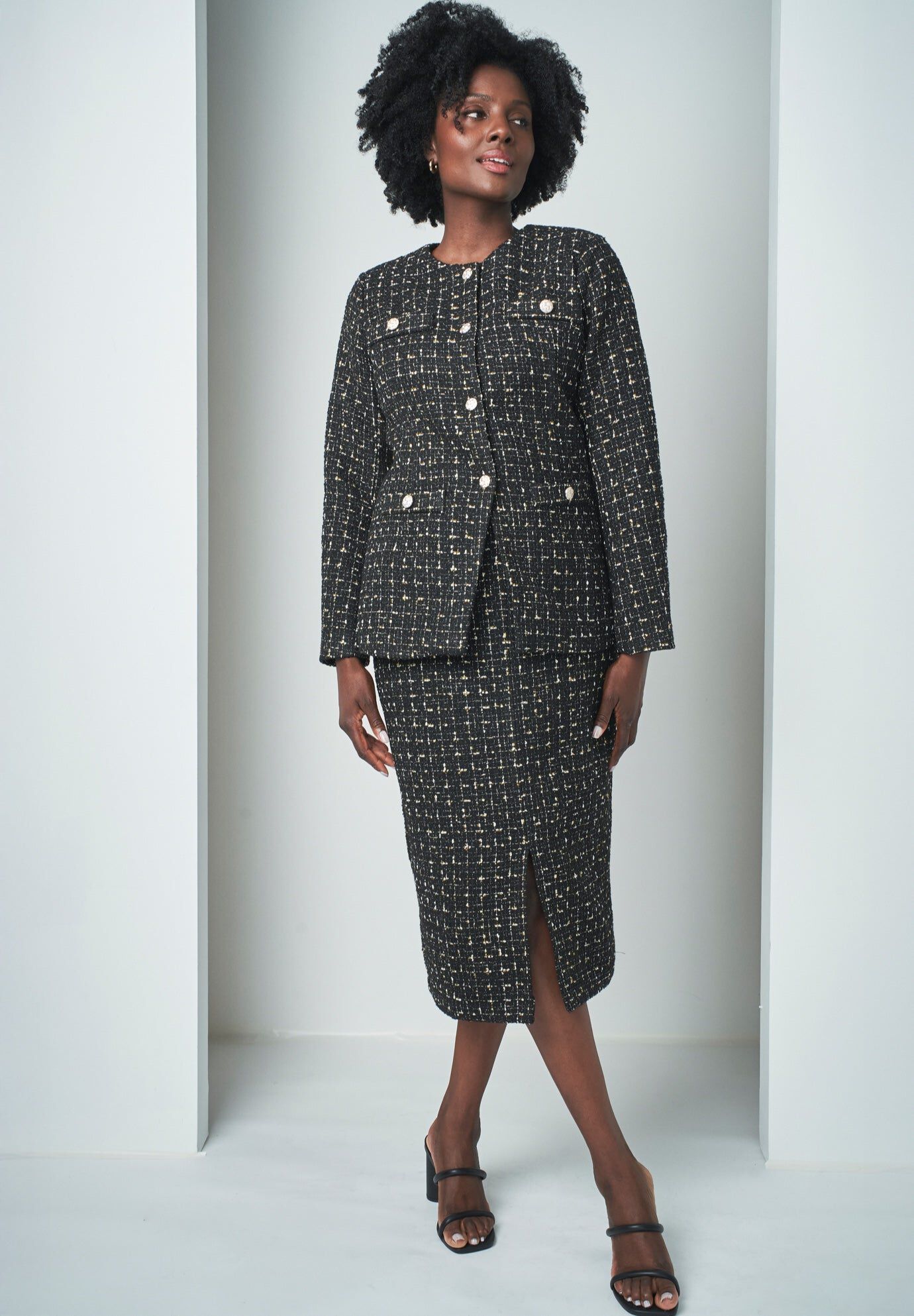 Tweed Skirt Suit, TWEED, hi-res image number 0