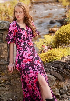 Flutter Sleeve Maxi Dress