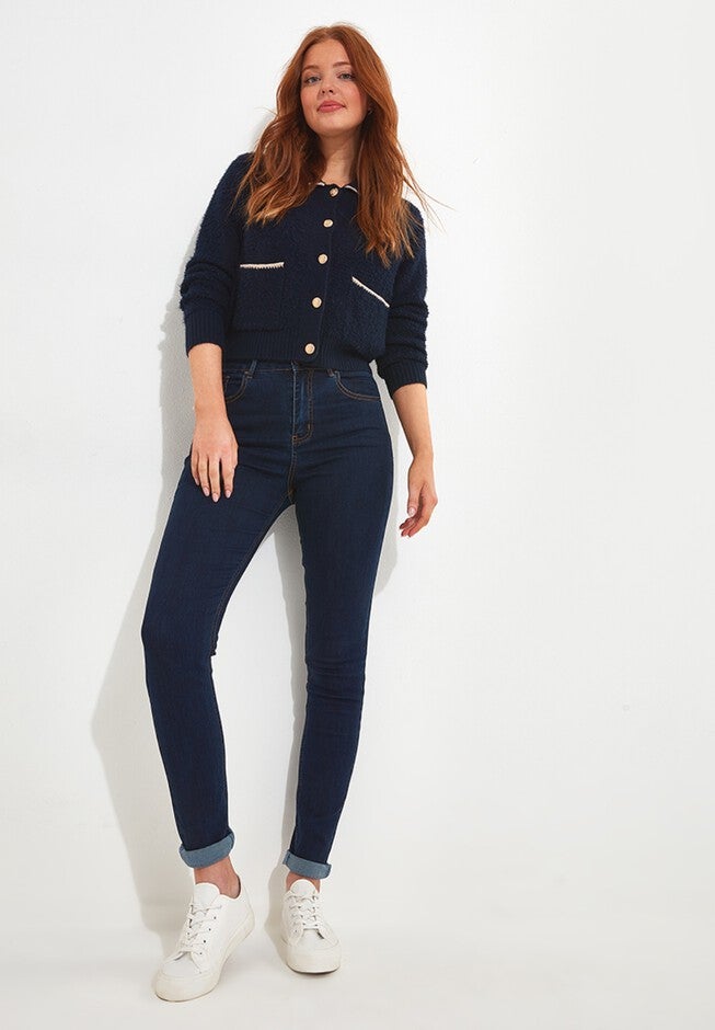 Stretch Denim Skinny Jean, DARK BLUE, hi-res image number null