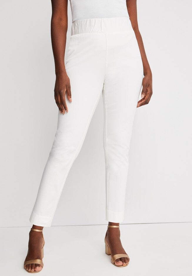 Tummy Control Twill Ankle Pant, , alternate image number null