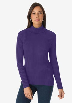 Ribbed Cotton Turtleneck