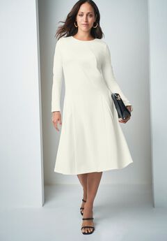 Long Sleeve Stretch Ponte Dress
