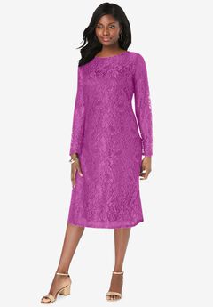 Stretch Lace Shift Dress