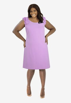 Plus Size Sleeveless Midi Dress