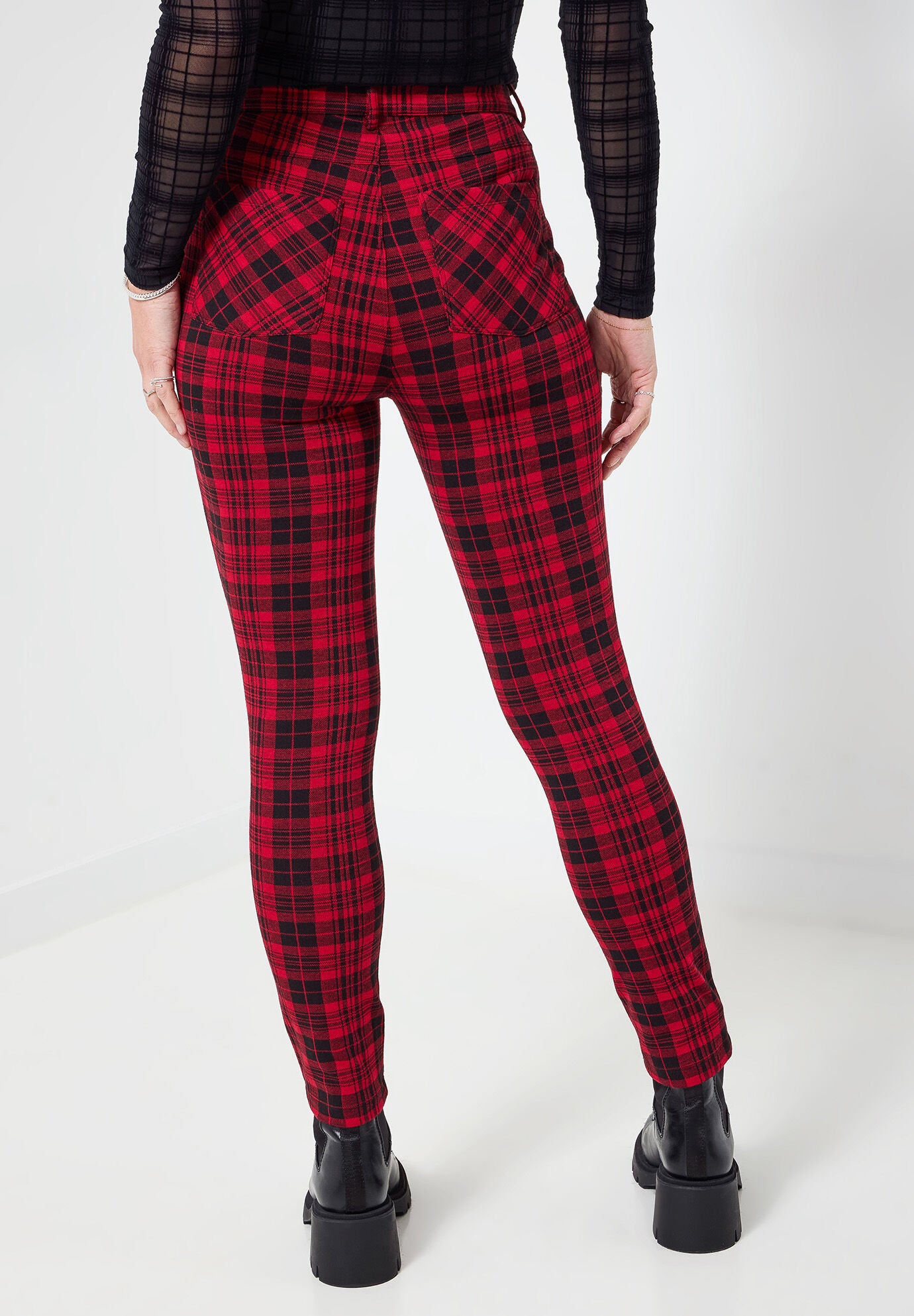 Plaid Legging, RED BOX PLAID, on-hover image number 1