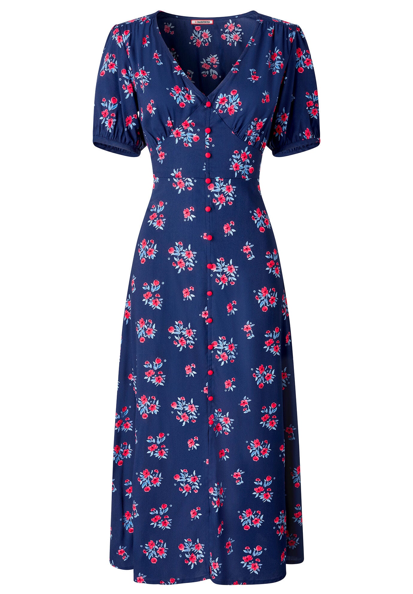 Tea Midi Dress, NAVY DAINTY BLOOM, alternate image number 3
